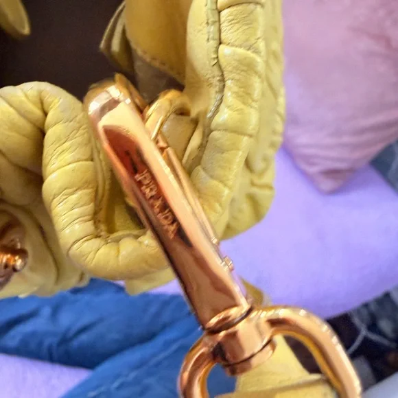 Prada Nappa Gaufre Leather Bag With Bow Accent - Picture 6 of 12